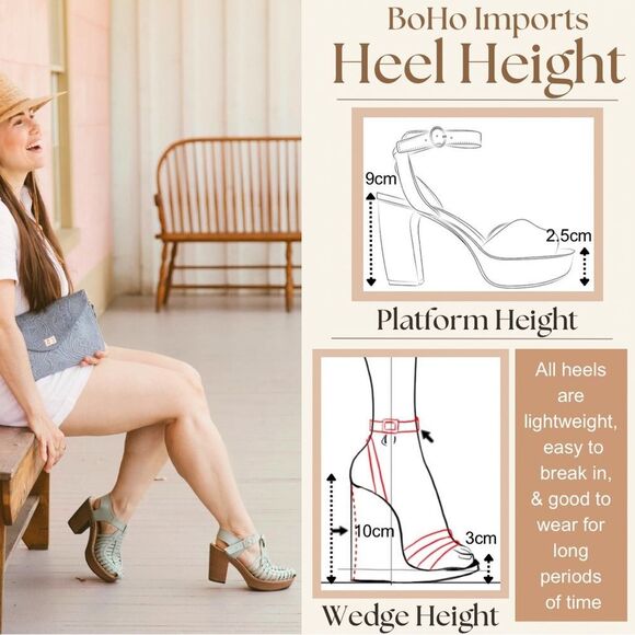 Handmade with genuine leather, Nude Open-Toe High Heels - Picture 6 of 6